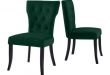 Handy Living Sirena Upholstered Dining Chairs in Emerald Green .