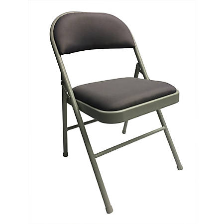 Realspace Upholstered Folding Chair Gray - Office Dep
