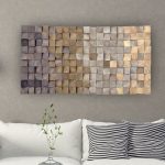 Wooden mosaic wall decor Texture wood wall art 3D Wall | Et