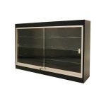 Durable Laminate Wall Mounted Display Cabinet W/ Locking Glass .