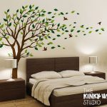 Blowing Tree Wall Decal, bedroom Wall decals wall sticker Vinyl .