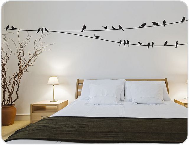 Birds on a Wire Wall Stickers | Wall decals for bedroom, Bedroom .
