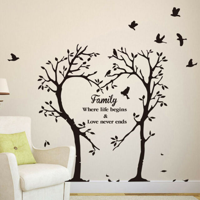 Family Love Tree Quotes Wall Sticker Art Living Room Removable .
