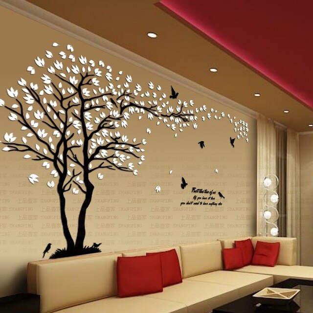 New arrival Lovers tree crystal three-dimensional wall stickers .