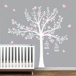 Tree Wall Decals Nursery Wall Decals Flower Stickers Pink | Et