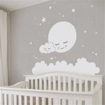 Moon Stars Wall Decal Cloud Nursery Wall Stickers For Kids Room .
