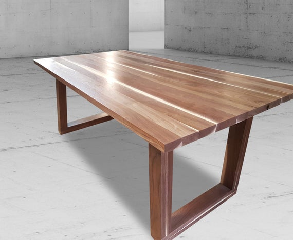 Solid Wood Dining Table 6 Solid Walnut Dining Table 6 Foot | Et