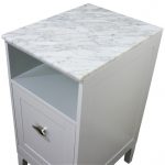 16 in. White carrara marble top - Transitional - Bathroom Cabinets .