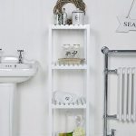 Brighton white bathroom shelf unit with 4 shelves | White bathroom .