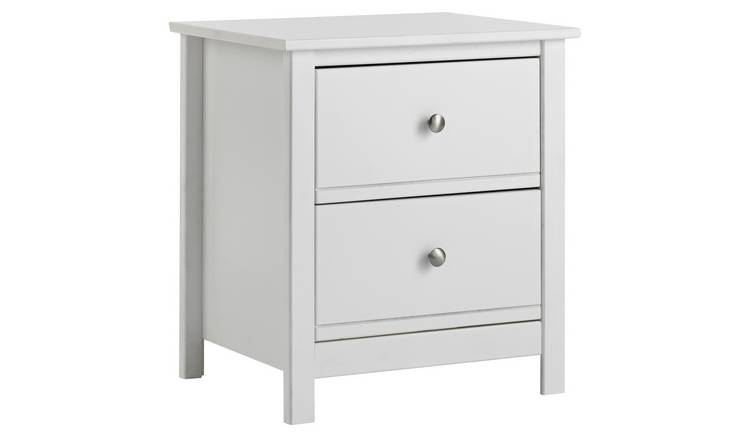 Buy Argos Home Brooklyn 2 Drawer Bedside Table - White .