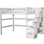 Full Staircase Loft Bed White | Bunk Beds & Lofts Online U
