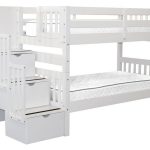 Bunk Beds Twin Stairway White $729 | Bunk Bed Ki