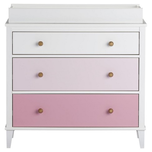 Little Seeds Monarch Hill Poppy 3 Drawer Changing Table - White .