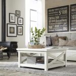 HOMESTYLES Seaside Lodge Hand Rubbed White Coffee Table 5523-21 .