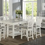 F2466-1769 7 pc Blaisdel II collection rustic white wood finish .