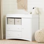 South Shore Peek-A-Boo 2-Drawer Pure White Changing Table 2280331 .