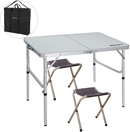 Amazon.com: REDCAMP Folding Camping Table Adjustable, Portable .