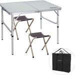 Amazon.com: REDCAMP 3 Foot Aluminum Folding Table and Chairs Set .