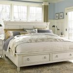 Country-Chic Wood King Size White Storage Bed | Zin Ho