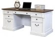 Amazon.com: Martin Furniture Durham Double Pedestal Executive Desk .
