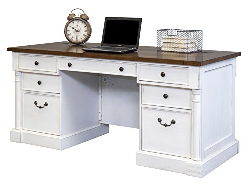 Amazon.com: Martin Furniture Durham Double Pedestal Executive Desk .