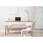Shop Modern Office Desk with 3 Drawers - Hanover/Off White .