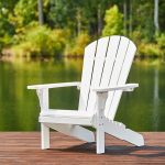Shine Company Royal Palm Plastic Adirondack Chair - White .