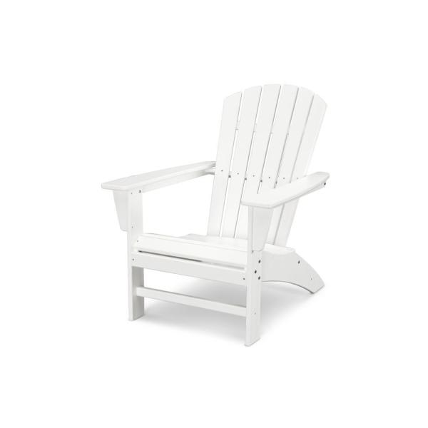 POLYWOOD Grant Park Traditional Curveback White Plastic Outdoor .
