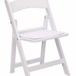 White Resin Folding Chair with cushi