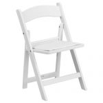 Flash Furniture Kids White Resin Folding Chair with White Vinyl .