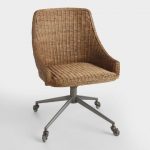 Honey Brown Wicker Tania Office Chair | World Mark