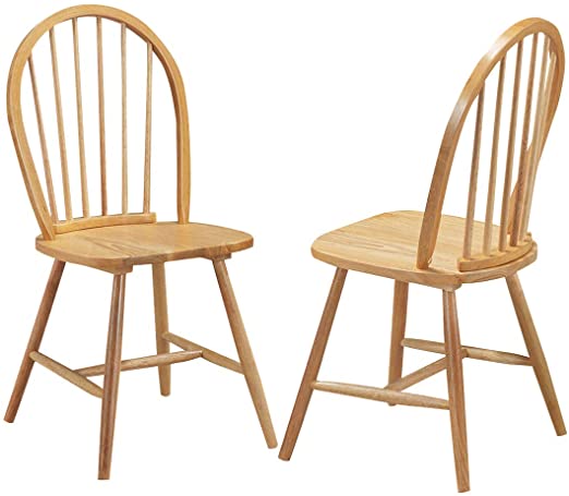Amazon.com - Giantex Set of 2 Windsor Chairs, Country Wood Chairs .
