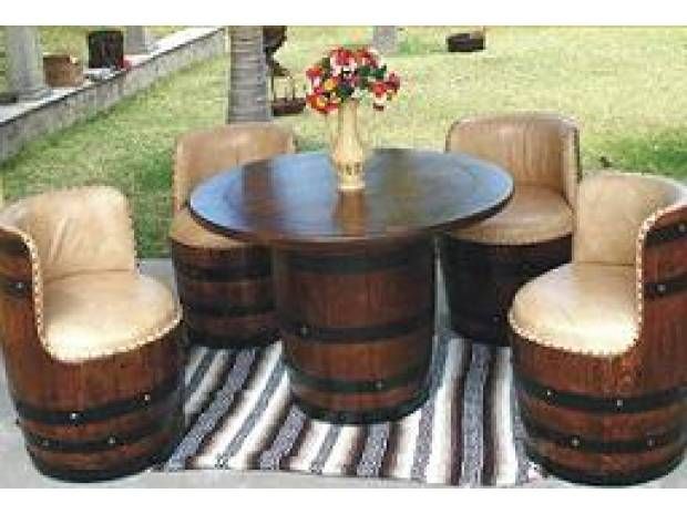 wine barrel furniture … | Barrel furniture, Wine barrel furniture .