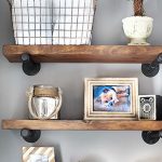 Reclaimed Wood and Metal Wall Shelves | Decor, Home decor .