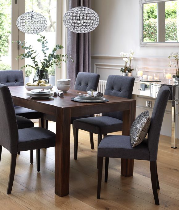 Home Dining Inspiration Ideas. Dining room with dark wood dining .