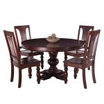 Shop Pearl Grove Solid Mango Wood Round Dining Table and Set of 4 .