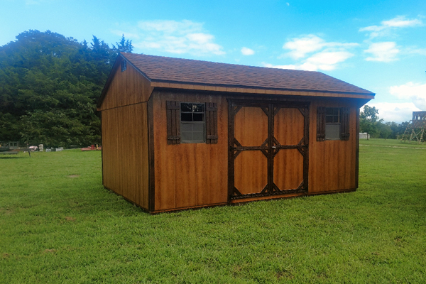 Quaker Wooden Shed build by Amish in Missouri | Rent to Own She