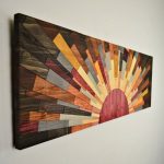 Wood wall art - "EDGE of THE DAY" 36x12 - wall art handcrafted by .