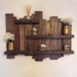 Floating distressed shelves wall mounted shelf rustic | Et