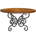 Alexander Wrought Iron Dining Table | 48in Round T