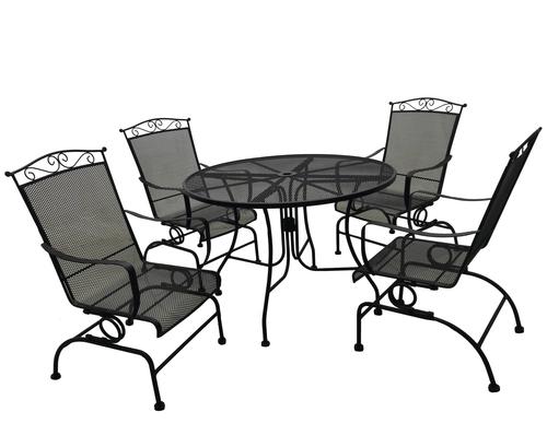 Backyard Creations® Wrought Iron Collection 5-Piece Dining Patio .