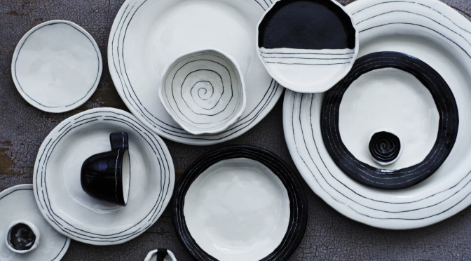 White ceramic bowls