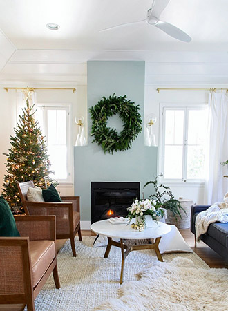Fireplace mint green living room ideas