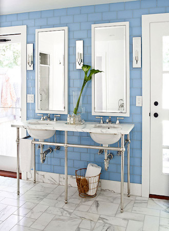 dusty blue bathroom colors 