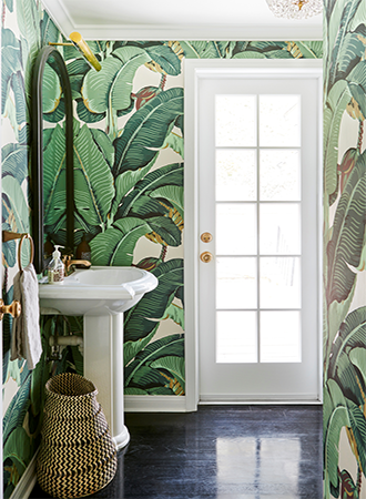 Bold Botanical Bathroom Wallpaper Ideas