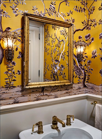 floral bathroom wallpaper ideas