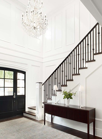 Ideas for paneled wall stairs