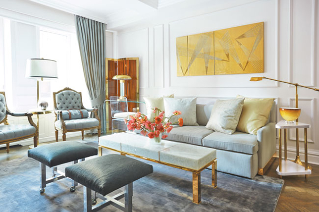 Metallic Living Room Interior Design Trends 2019