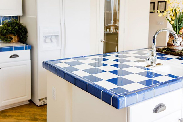 Tile kitchen countertops