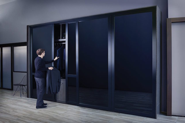 black cabinet doors